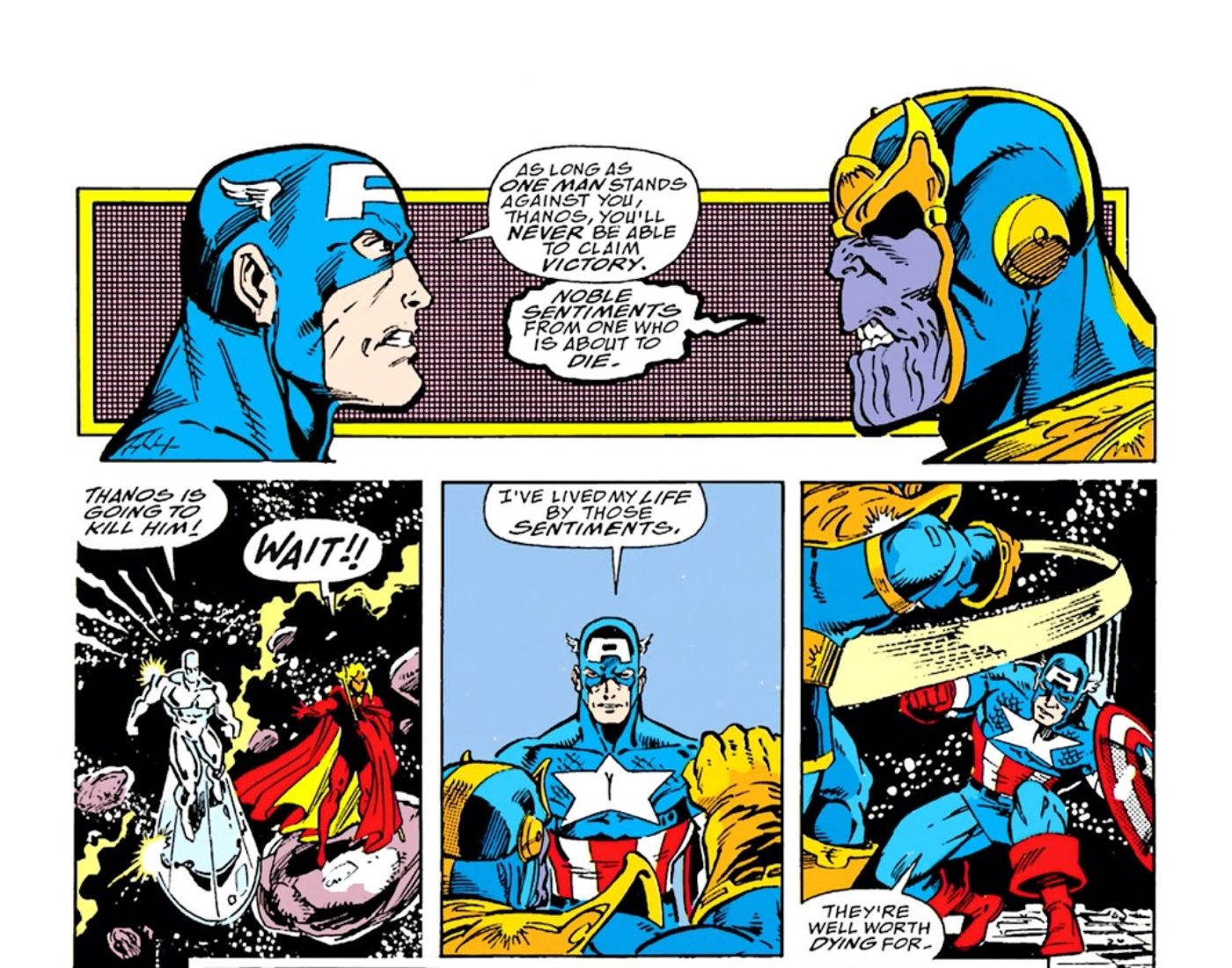 Capitan America contro  Guanto dell'Infinito di Thanos