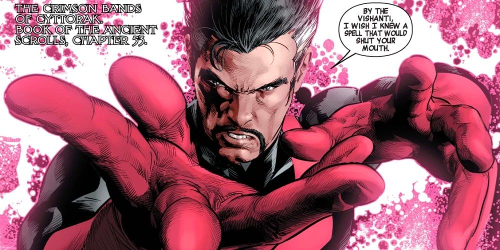 Il dottor Strange si prepara a lanciare un incantesimo in New Avengers #34