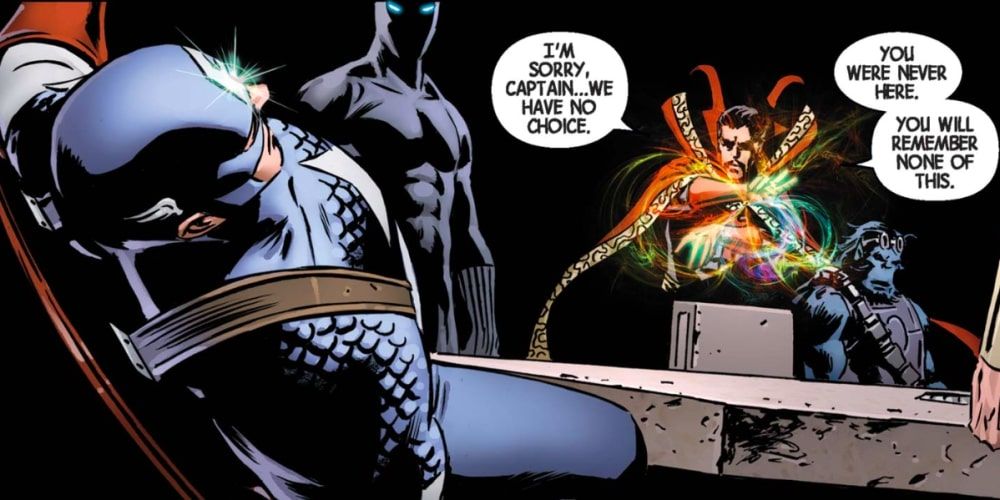 Doctor Strange cancella la memoria di Capitan America in New Avengers #3