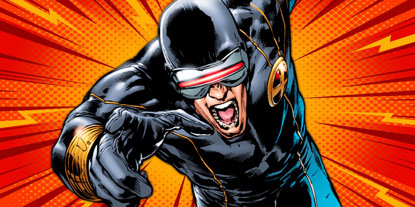 Ciclope urla mentre carica verso il suo nemico in Marvel Comics