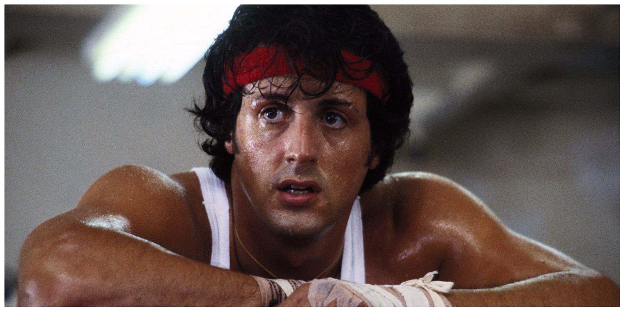Sylvester Stallone nel ruolo di Rocky Balboa in Rocky II