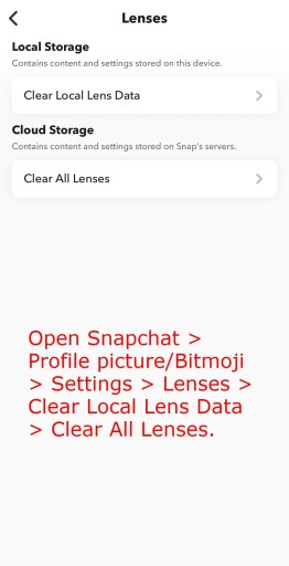 Chiaro Snapchat dei dati dell'obiettivo