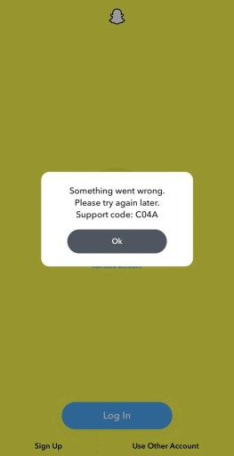 Supporta il codice C04A su Snapchat