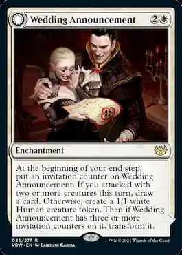 Annuncio di matrimonio, una carta di Magic: The Gathering.