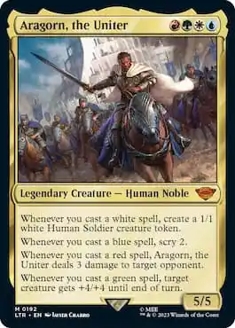 Aragorn, la carta Unificatore di MTG.