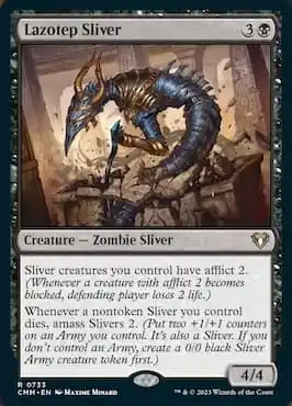 Immagine dello zombi Sliver attraverso Lazotep Sliver nel mazzo MTG Commander Masters Sliver Swarm Precon