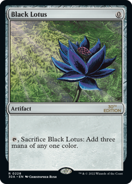 Artwork della carta Black Lotus MTG dal promo 30th Edition