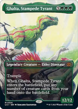 Immagine del dinosauro Ghalta, Stampede Tyrant che precipita su Ixalan