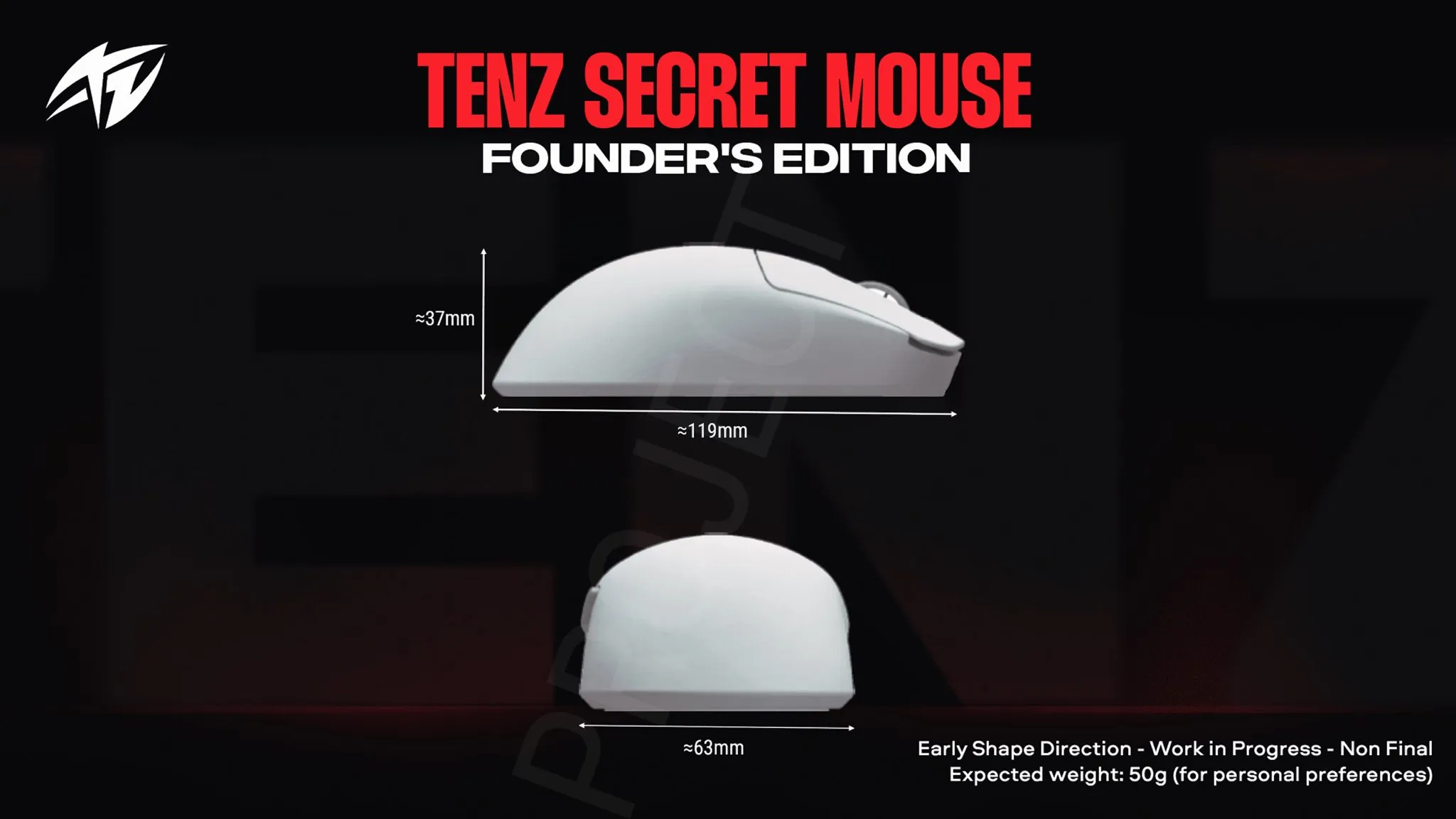 "Prototipo super precoce" del mouse di TenZ