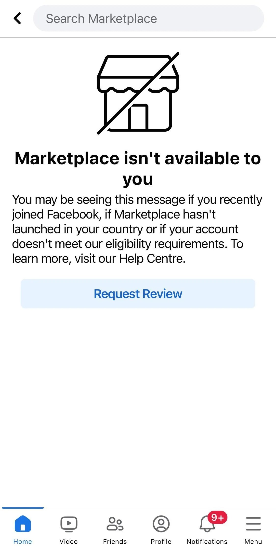 Il Marketplace non è disponibile per te 