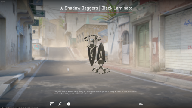 Shadow Daggers Laminato nero di CS2.